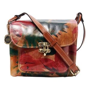 Patricia Nash Leather Leandra Flap Crossbody Multi Floral Spring